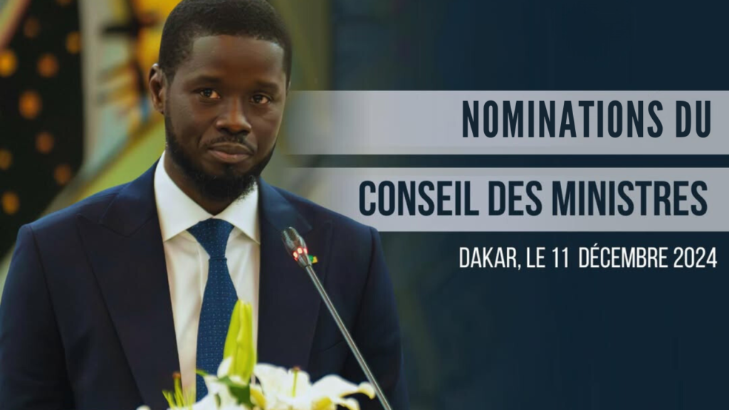 Nominations du Conseil des Ministres