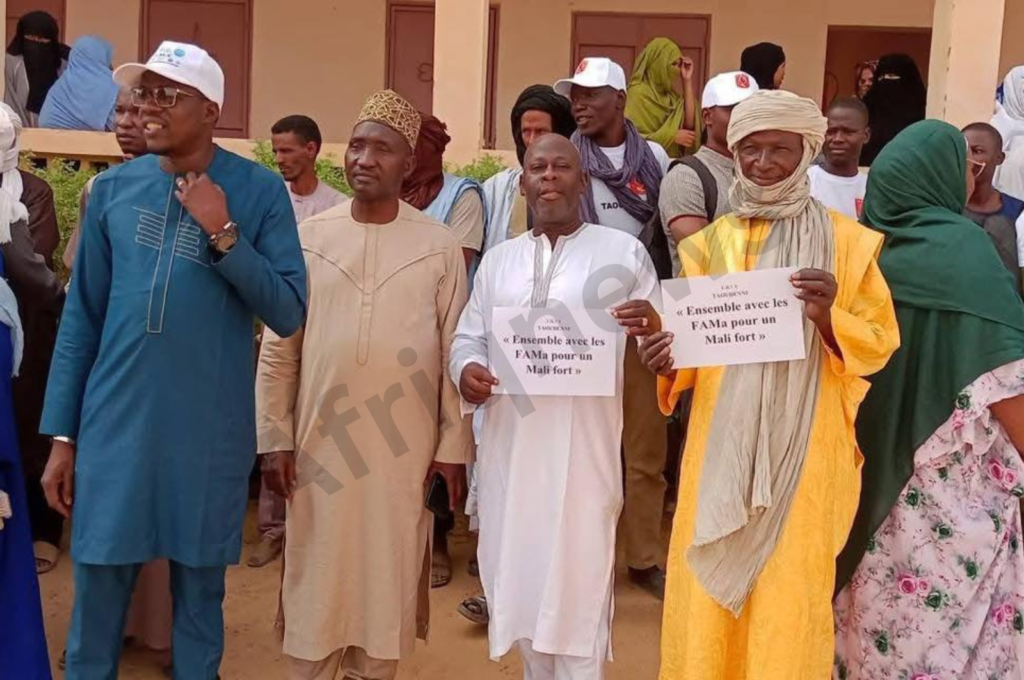 Manifestation à Bamako pendant la crise sécuritaire au Mali