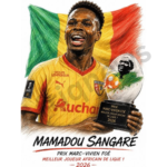 Mamadou Sangaré Prix Marc-Vivien Foé 2026 avec le RC Lens en Ligue 1
