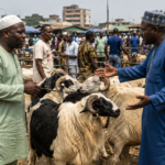 Marché à bétail illustrant le prix du mouton en Côte d’Ivoire avant la Tabaski